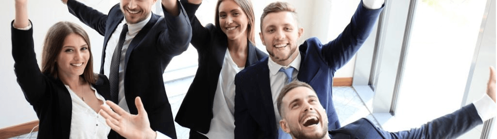 Business professionals celebrating